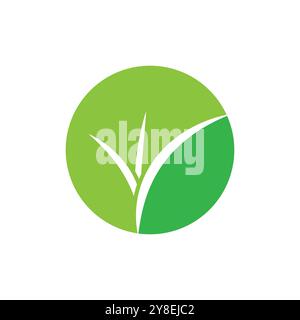 Grass logo vector template element and symbol Stock Vector