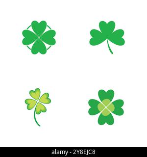 Clover logo vector template nature and symbol Stock Vector