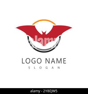 bat vector icon logo template illustration design Stock Vector