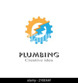 Plumbing logo vector design business template element design Stock Vector
