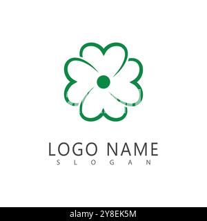 Clover logo vector template nature and symbol Stock Vector