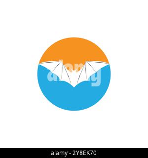 bat vector icon logo template illustration design Stock Vector