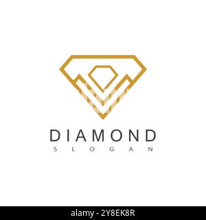 Diamond logo vector template and symbol Stock Vector