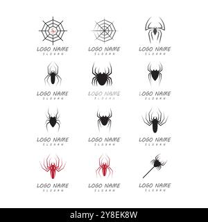 Spider Logo Template vector symbol  design Stock Vector