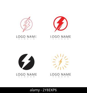 Power lightning logo vector illustration business element and symbol ...