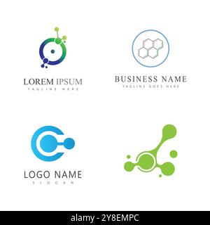 Molecule logo vector symbol template Stock Vector