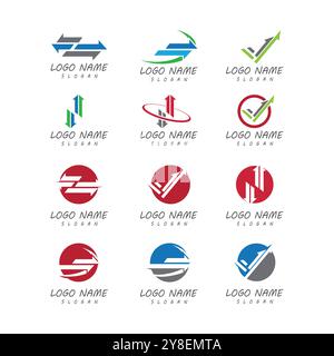 Arrow vector illustration icon Logo Template design Stock Vector