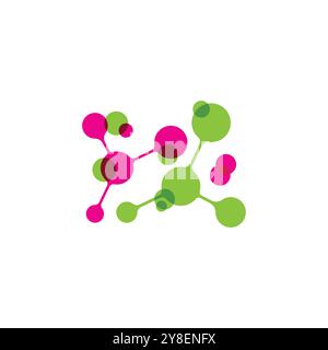 Molecule logo vector template element and symbol Stock Vector