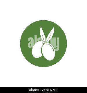 Olive logo vector template symbol element nature Stock Vector