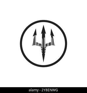 Trident logo vector template symbol element design Stock Vector