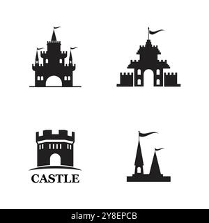 Castle Logo Template vector symbol  icon design Stock Vector