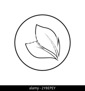 Green leaf illustration nature logo and symbol design Stock Vector