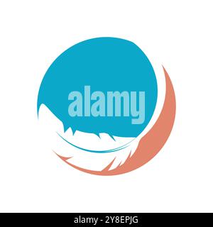 feather logo vector template and symbol design Stock Vector