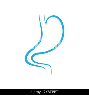 Stomach logo icon illustration vector flat and symbol design Stock Vector