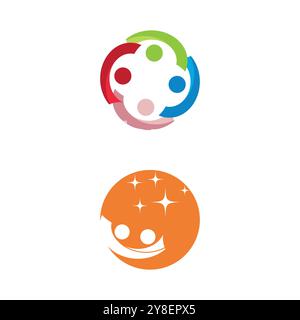 Adoption and community care Logo template vector Stock Vector