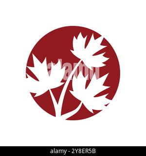 Maple leaf logo Template vector icon illustration design Stock Vector