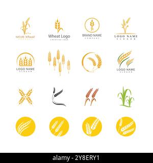 Agriculture wheat vector icon design Stock Vector