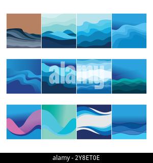 Abstract Water wave vector illustration design background Stock Vector