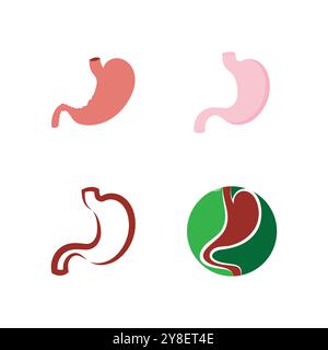 Stomach logo icon illustration vector flat and symbol design Stock Vector