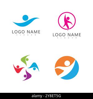 Adoption and community care Logo template vector Stock Vector
