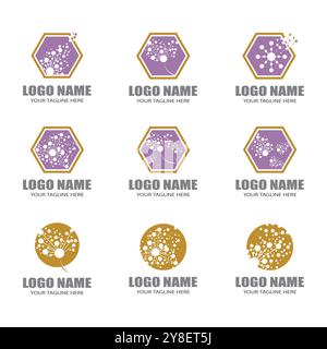 Dandelion flower logo vector and symbol template Stock Vector