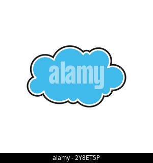 Cloud illustration logo icon vector flat design Stock Vector