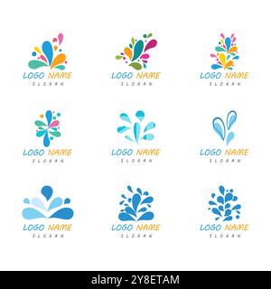 water splash icon vector illustration design template Stock Vector
