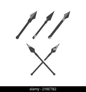 Spear Logo Template vector symbol nature Stock Vector