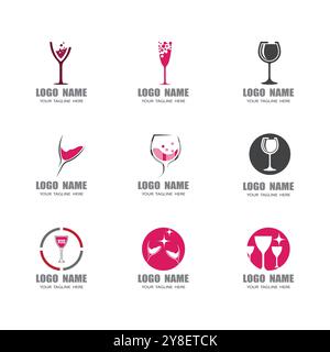 Wine Logo Template vector symbol nature Stock Vector