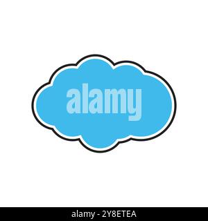 Cloud illustration logo icon vector flat design Stock Vector