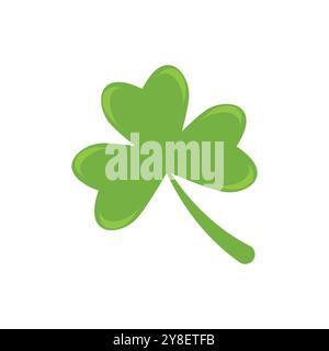 Clover leaf logo illustration vector flat design Stock Vector