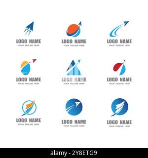 Paper plane logo vector illustration template Stock Vector