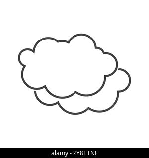 Cloud illustration logo icon vector flat design Stock Vector