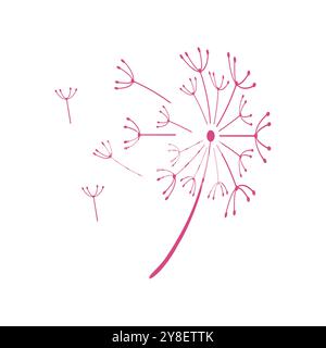 Dandelion flower logo vector and symbol template Stock Vector