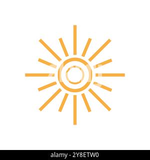 sun ilustration logo vector icon template Stock Vector