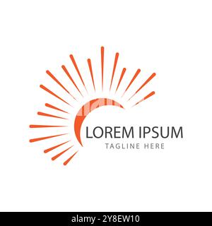 sun ilustration logo vector icon template Stock Vector