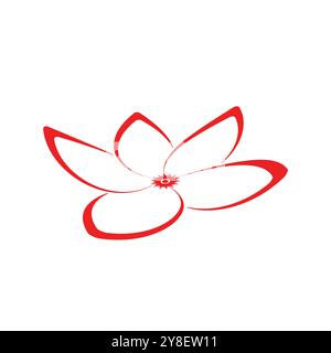 flower logo illustration vector design Stock Vector
