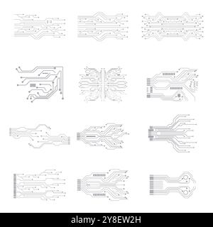 Circuit Logo Template vector illustration icon design Stock Vector