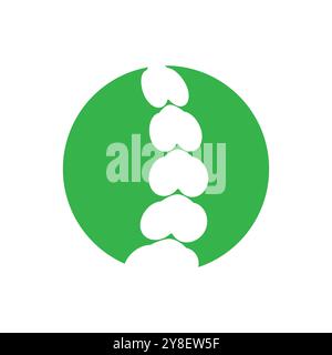 Spine diagnostics symbol logo template vector illustration design Stock Vector