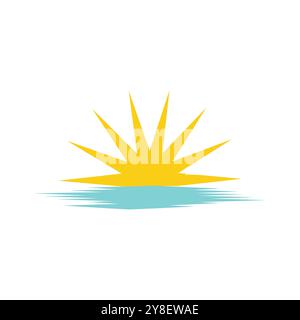 sun ilustration logo vector icon template Stock Vector