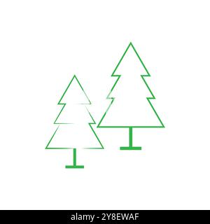 Tree Line Logo Template vector symbol nature Stock Vector