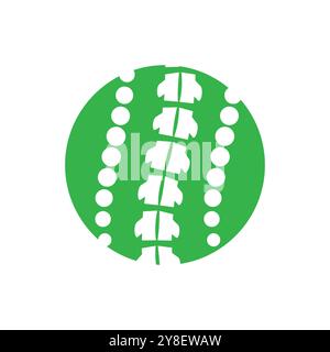 Spine diagnostics symbol logo template vector illustration design Stock Vector