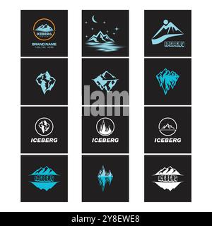 Ice berg Logo Template vector symbol nature Stock Vector