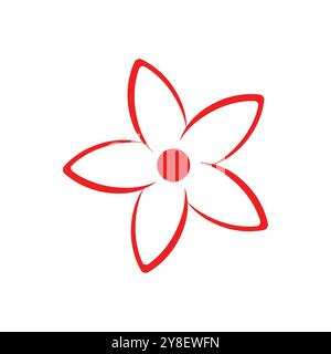flower logo illustration vector design Stock Vector