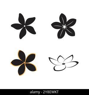flower logo illustration vector design Stock Vector