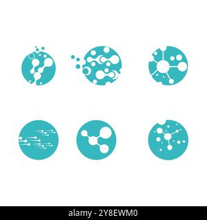 DNA gene Logo Template vector symbol illustration Stock Vector