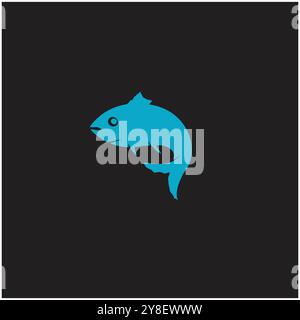 Fish logo template. Creative vector symbol Stock Vector