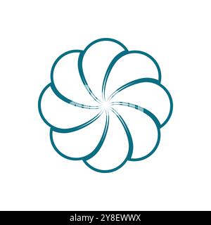 Clover leaf logo illustration vector flat design Stock Vector