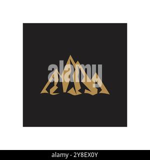 Mountain icon Logo Template Vector illustration design Stock Vector