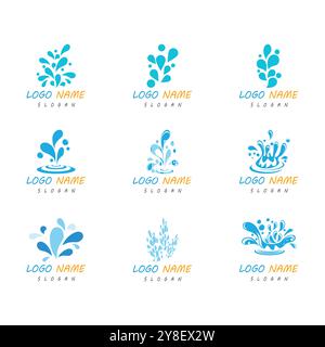 water splash icon vector illustration design template Stock Vector